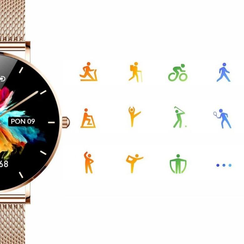 Smartwatch damski Manta Alexa Złoty SET SWU501GD
