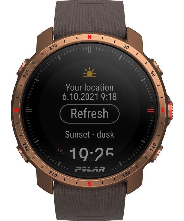 Smartwatch Polar Grit X Pro Brązowo-Miedziany M/L 725882058702