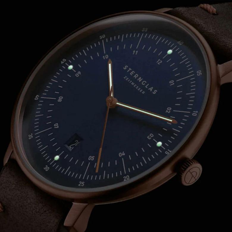 Zegarek męski Sternglas Hamburg Dark Blue Bronze S01-HH27-VI17