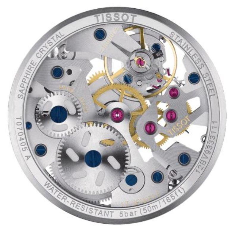 Zegarek Tissot T070.405.16.411.00 - Mechanizm z ręcznym naciągiem