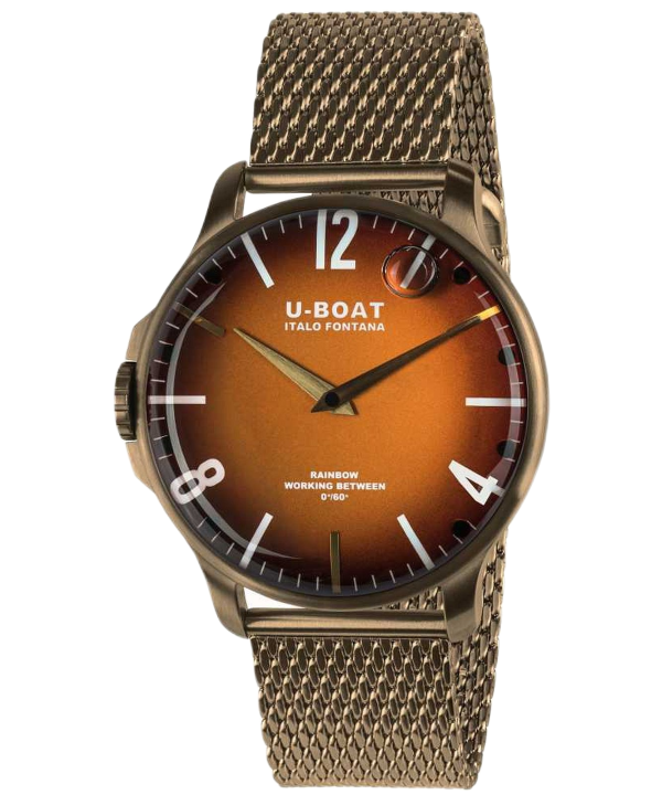 Zegarek męski U-BOAT Rainbow 44 Orange IP Bronze
