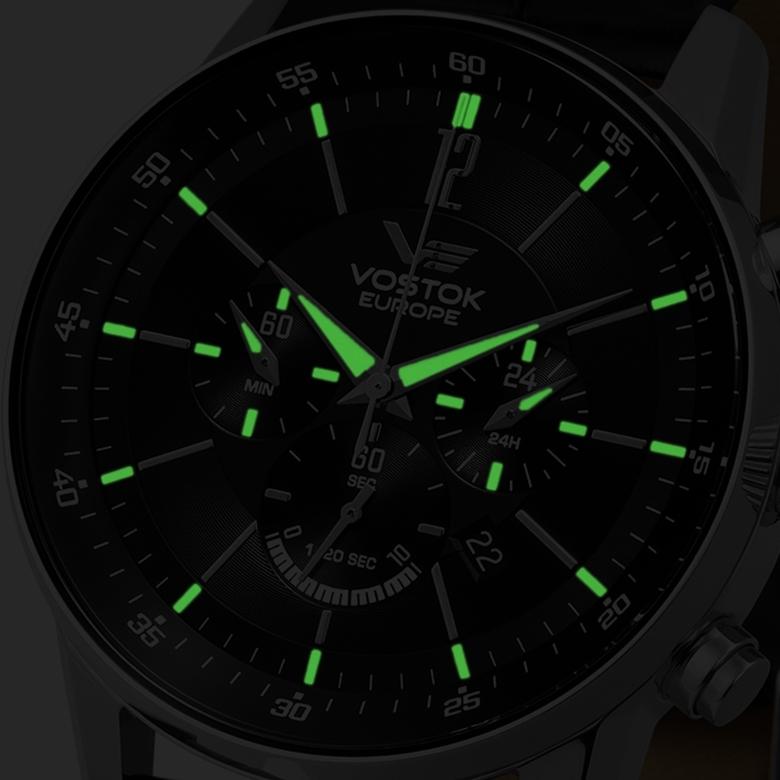 Zegarek Vostok Europe YN85-560A517 - Powłoka Super-LumiNova