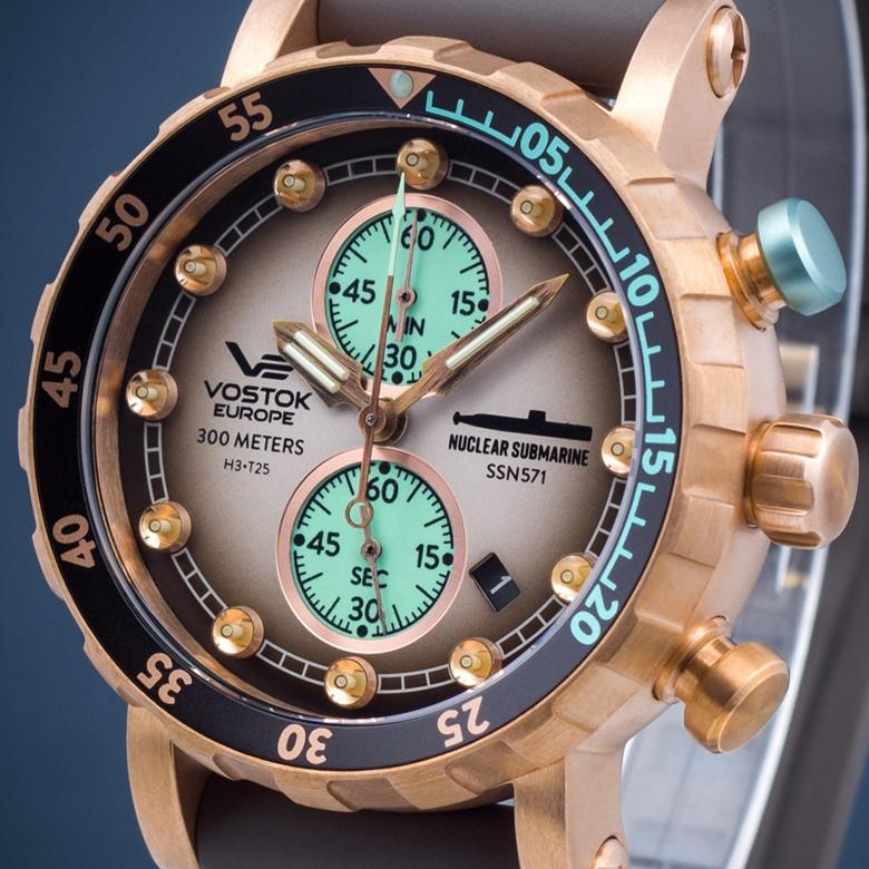 Zegarek Vostok Europe VK61-571O613 - Obrotowy bezel