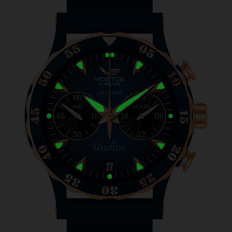 Zegarek Vostok Europe VK64-515B569 - Powłoka Super-LumiNova