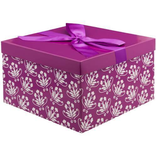 pudełko na prezent fioletowe