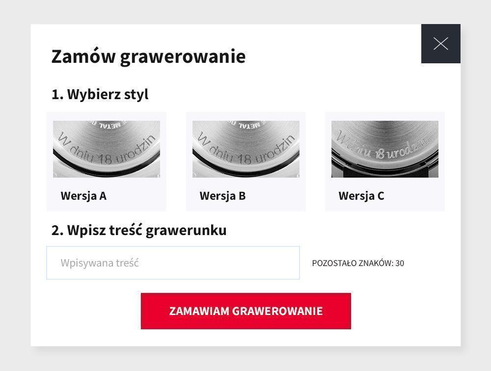 Instrukcja grawerowanie zegarków